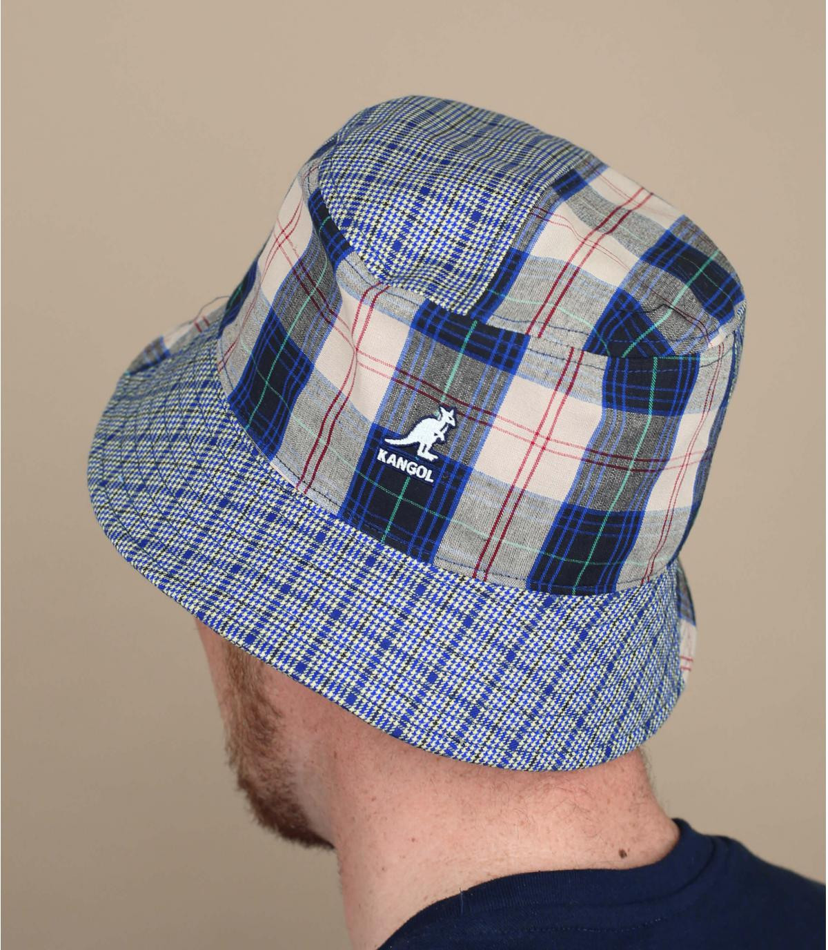  Plaid Mashup Bucket mykonos blue